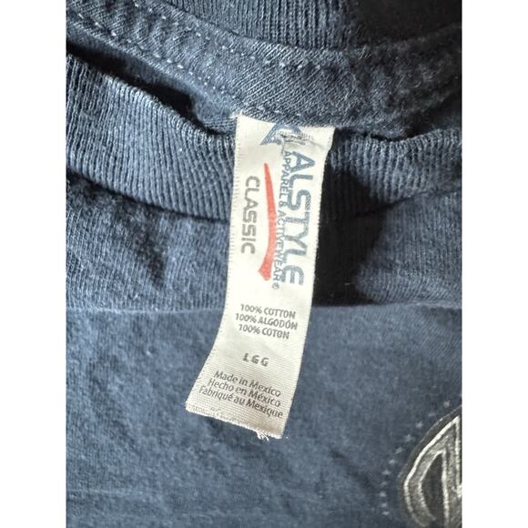 VTG NRA Blue Short Sleeve T Shirt L Mens USA Eagle 2nd Amendment Print Patriot - Picture 3 of 7